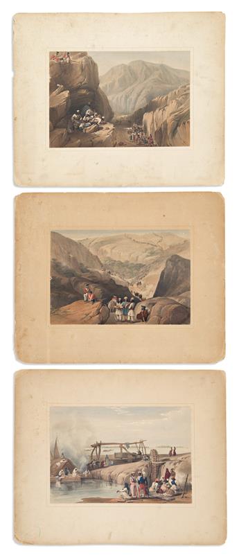 (AFGHANISTAN.) James Atkinson. 15 hand-colored lithographed plates from the deluxe edition of Sketches of Afghaunistan.